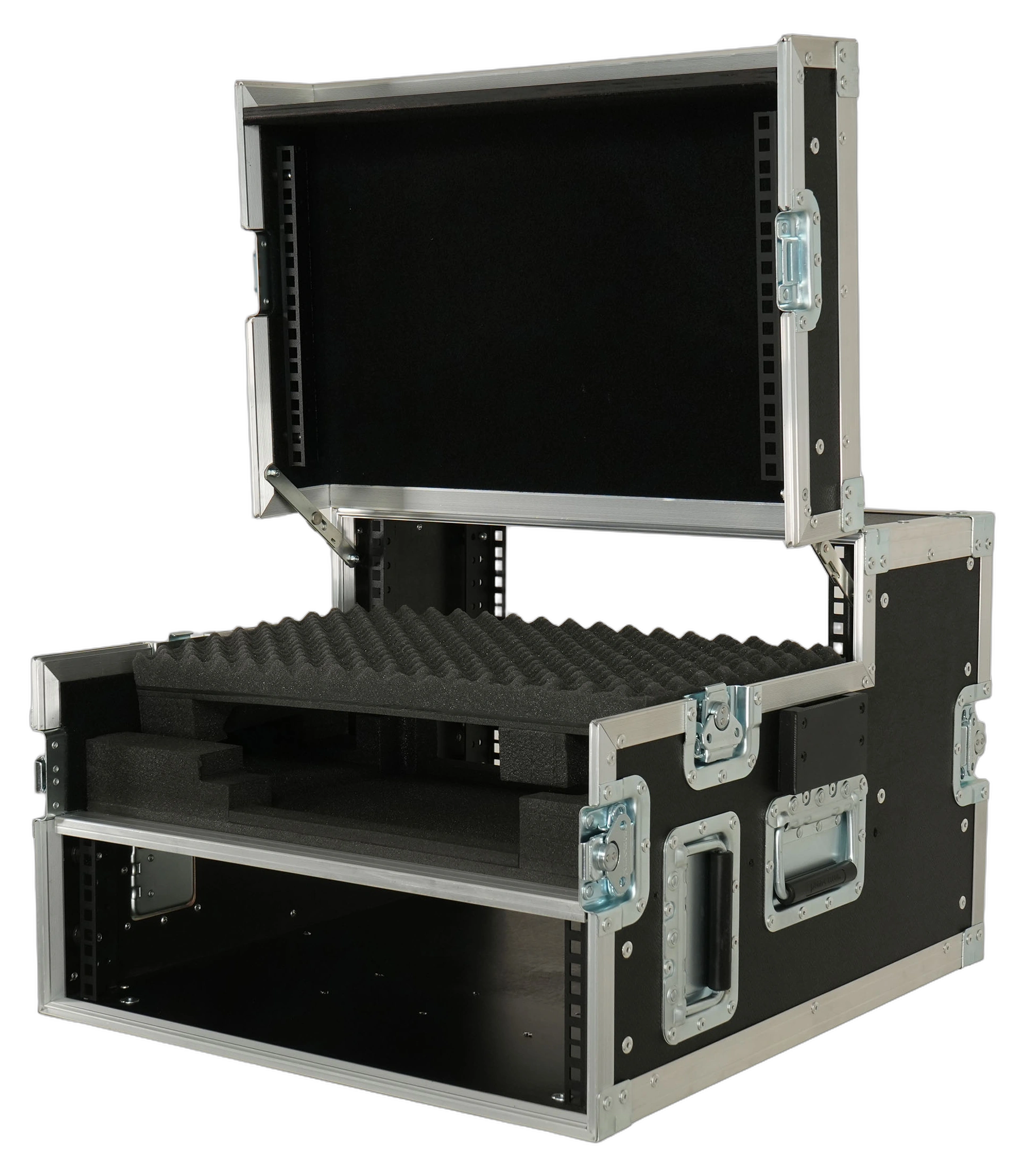 ProX Flight Case Roland VR-4HD Mixer Application Setup ProX flight case with Roland VR-4HD 19-inch LCD mixer installed in 3U regie configuration