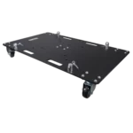 ProX 24x30 inch rolling base plate with locking casters for modular truss systems, black finish