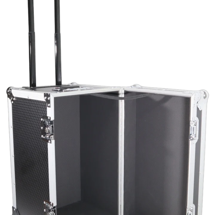 ProX rolling utility case with retractable handle and recessed wheels, 17x24.5x15 inches, front view