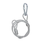 ProX 3-foot safety cable with galvanised steel wire and silver PVC coating for stage lighting truss