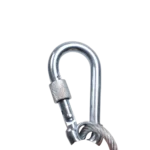 ProX 3Ft safety cable showing galvanised steel wire construction with silver PVC coating detail