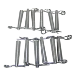 ProX safety pins and R-clip connector sets for conical truss, close-up detail of fastening hardware