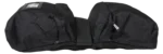 ProX black double zipper saddlebag sandbag with 30 lbs capacity, detail view of zipper mechanism