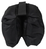 ProX black double zipper saddlebag sandbag with 30 lbs capacity, empty bag showing zipper detail