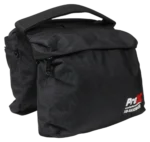ProX 30 lbs capacity black double zipper saddlebag sandbag empty bag front view