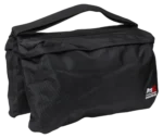 ProX 55 pound capacity black saddlebag sandbag with double zipper closure front view