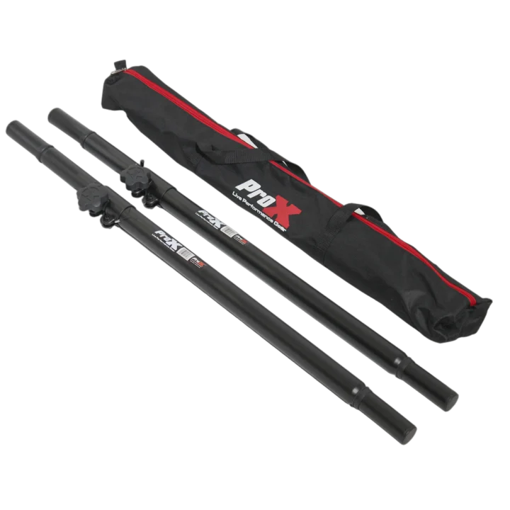 ProX adjustable speaker pole mounts set of two with carrying bag, 32 to 63 inch range