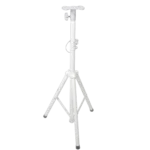 ProX white speaker stand mounting plate installed on professional speaker fixture