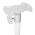ProX white speaker stand mounting plate showing bracket construction and mounting points