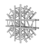 ProX spider-shaped truss junction box with eight-way and two-way connectors for F34 conical truss systems