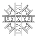 ProX spider-shaped lighting junction box with eight-way and two-way connectors for F34 conical truss systems