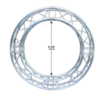 ProX square frame circular truss 4 segments 6.56 ft connector joint detail view