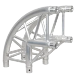 ProX square truss corner connector with 90 degree two-way round junction detail