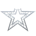 ProX square truss star segment assembled in professional event staging application setup