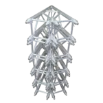 ProX square truss star segment configuration with ten interlocking sections assembled in outdoor venue setting