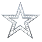 ProX 10.82 foot diameter square truss star segment with 10 sections displayed in full assembly