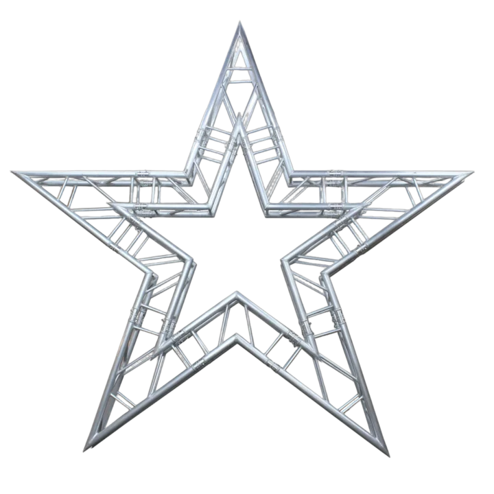 ProX 10.82 foot diameter square truss star segment with 10 sections displayed in full assembly