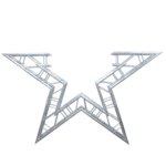 ProX 10.82 foot diameter square truss star segment with ten interlocking sections displayed from side angle