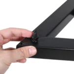 ProX studio monitor stand speaker platform rear panel showing cable management and base construction