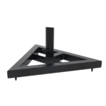 ProX studio monitor stands pair with telescoping height adjustment and rubberized platform dimensional diagram