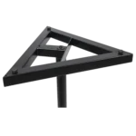 ProX studio monitor stands pair with telescoping height adjustment and rubberized platform dimensional diagram