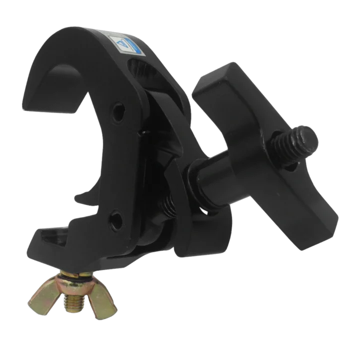 ProX T-C12H-BLK self-locking aluminum truss clamp with large wing handle and M10 connection