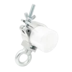 ProX T-C14 medium duty aluminum clamp with M10 eyebolt, showing clamping mechanism and adjustment details