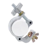 ProX T-C27H aluminum trigger clamp mounted on 2-inch truss tube in live event setup