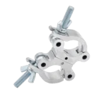 ProX T-C6S dual swivel O-clamp aluminum tube clamp mounted on stage truss in professional venue