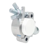 ProX T-C7S half coupler combo pro clamp for 2 inch truss tube, side profile view showing aluminum construction