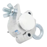 ProX T-C8 Pro aluminum clamp with eyebolt mounted on two-inch truss tube in live event setup