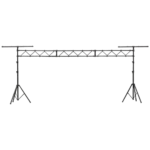ProX T-LS32M height adjustable DJ lighting stand with three I-beam sections extended to full height