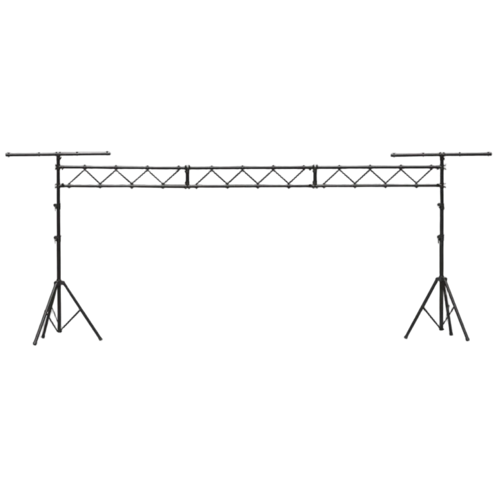 ProX T-LS32M height adjustable DJ lighting stand with three I-beam sections extended to full height