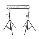 ProX T-LS35C portable crank lighting stand dimensional diagram showing 10-foot height adjustment specifications and truss configuration