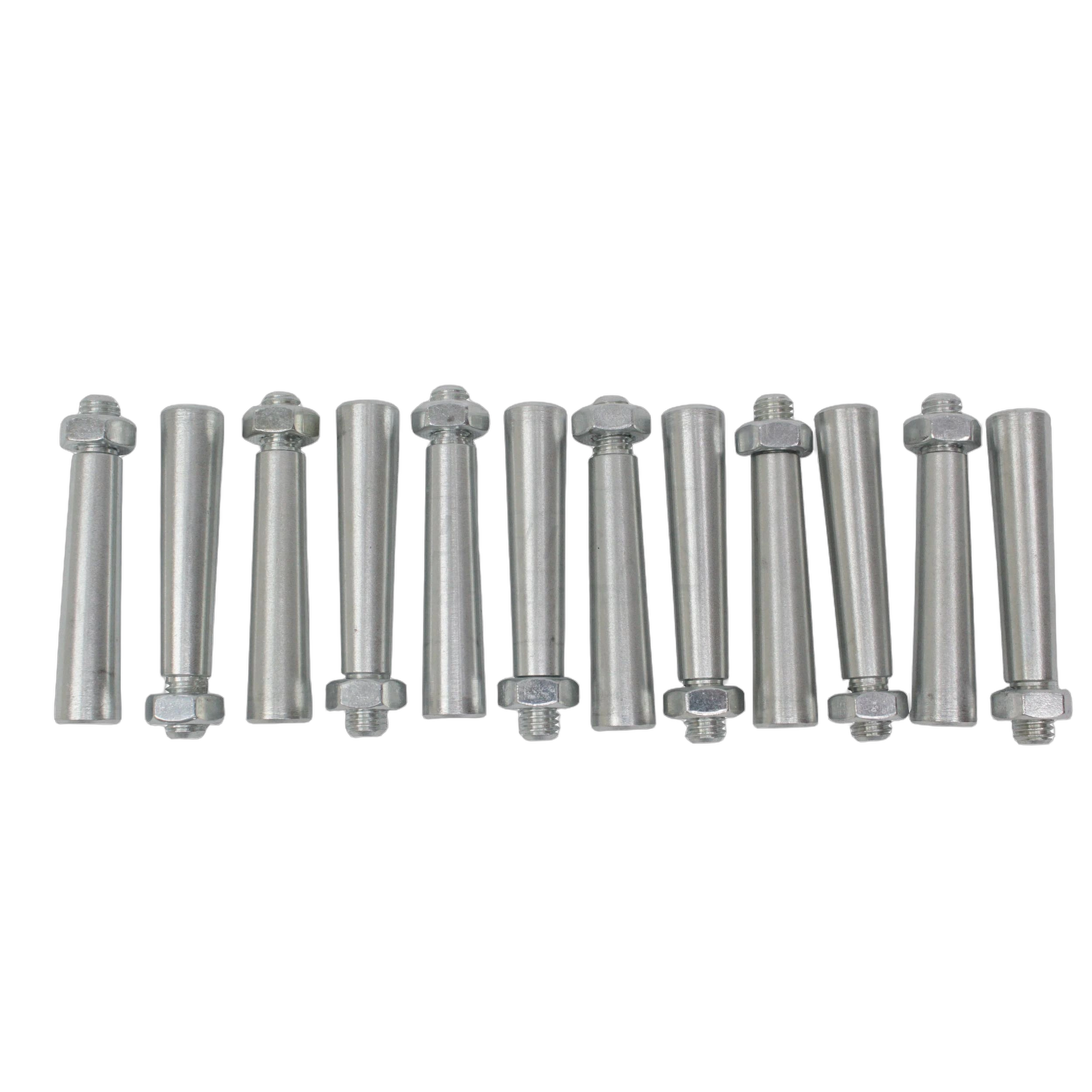 ProX Tapered Shear Pin Threaded Tip Nut Pack ProX tapered shear pin with threaded tip and nut for conical coupler, 12 pack hardware