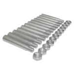 ProX tapered shear pin with threaded tip and nut for conical coupler, close-up detail view