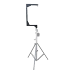 ProX telescopic C-shape bar support mount with crank stand lifter mechanism for small line array speakers