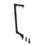 ProX telescopic C-shape bar support mount for line array speakers, side profile view showing adjustment mechanism
