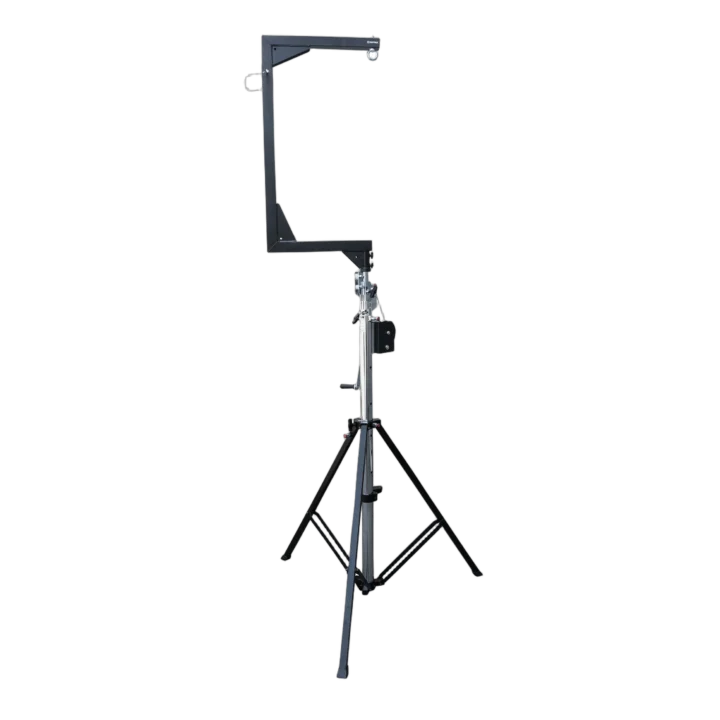 ProX telescopic C-shape support stand for small line array speakers with crank mechanism
