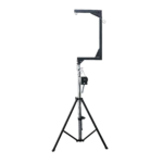 ProX telescopic C-shape support stand for small line array speakers with crank mechanism and maximum load capacity