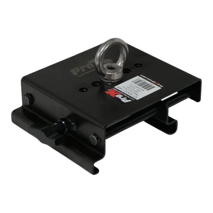 ProX black tent clamp showing grip mechanism and mounting hardware detail