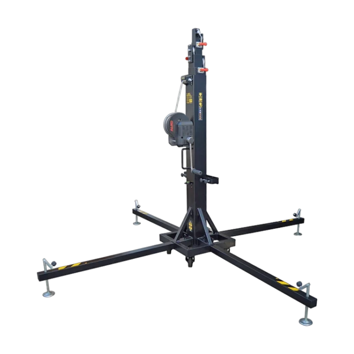 ProX top loading lifting tower with 496 lbs capacity and 21.06 ft maximum height, front view