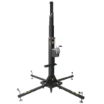 ProX top loading lifting tower with 496 lbs capacity and 17 ft maximum height, side profile view