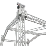ProX top truss section mounted with electric motor chain hoist rigging equipment installation