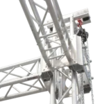 ProX top truss section with integrated motor and chain hoist mounting hardware detail