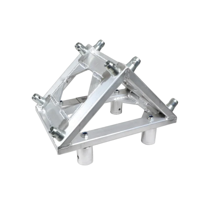 ProX triangle junction box designed for F34 box truss systems, front view showing connection points