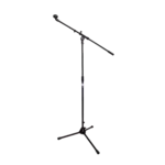 ProX tripod microphone stand with extendable boom arm shown from side profile