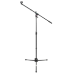 ProX professional tripod microphone stand with extendable boom arm and mic clip attachment