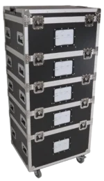 ProX TruckPax utility flight case interior divider system detail showing tier organization and compartment layout