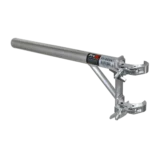 ProX 24-inch truss arm extension pole with dual self-locking clamps detail view showing clamping mechanism